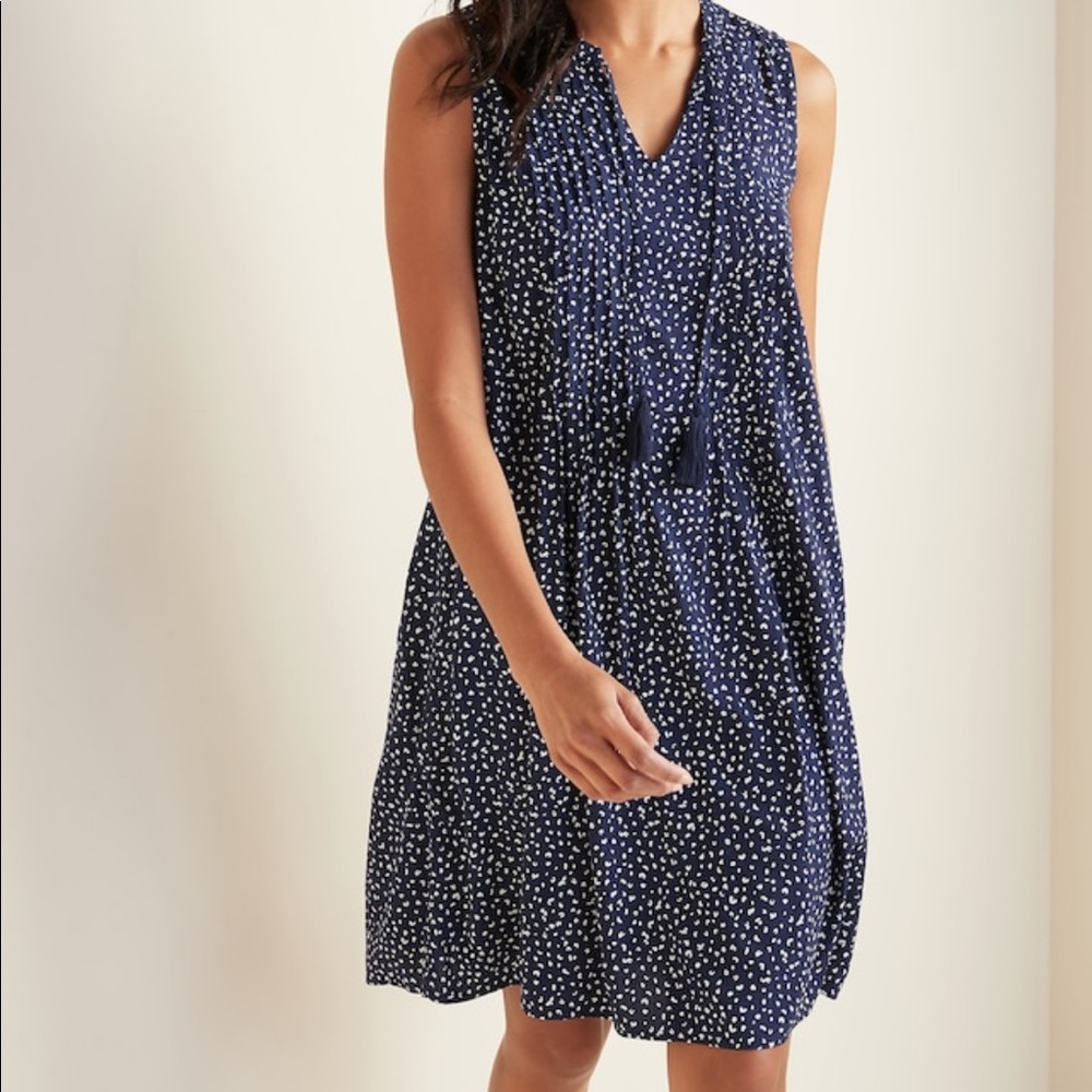 Blue Leopard Tank Swing Dress